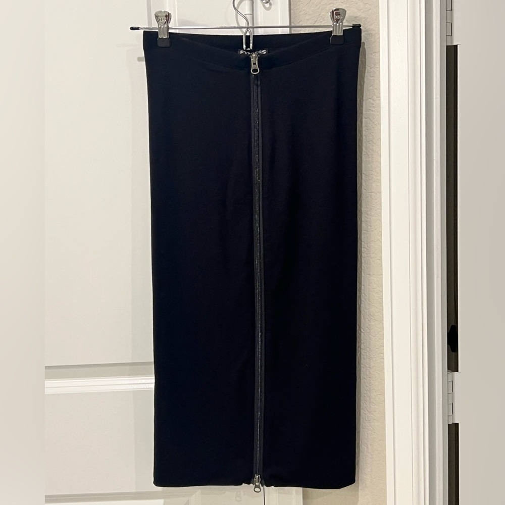Express black skirt with zipper detail